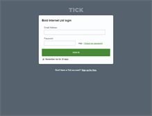 Tablet Screenshot of boldinternet.tickspot.com